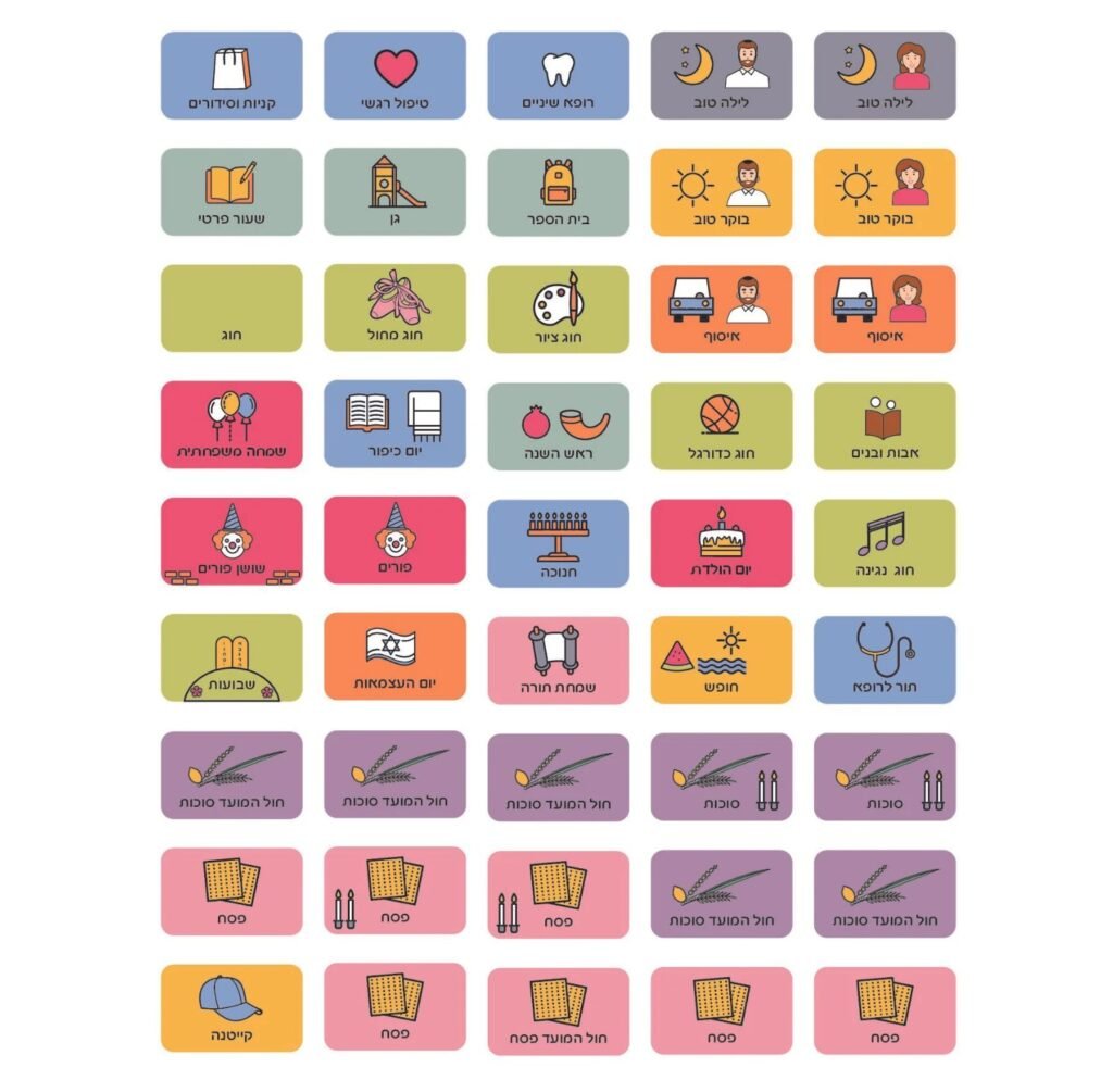 Daily Routine Icons for Home Structure and Clarity